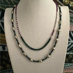 Sundance Antique Silver & Morganite Layered Necklace